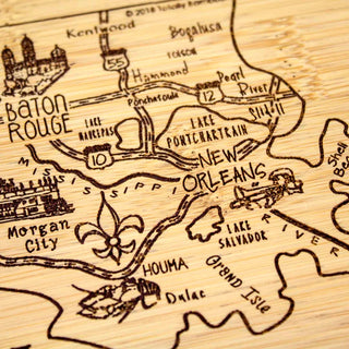 A Slice Of Life Louisiana Cutting Board
