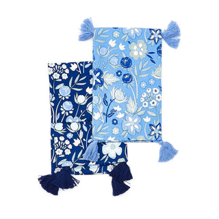 Blue Floral Dish Towels Set