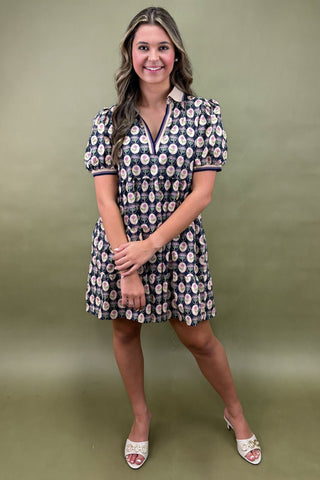 Bloom Into Fall Collared Mini Dress