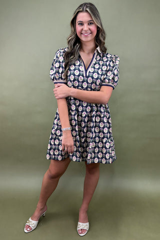 Bloom Into Fall Collared Mini Dress