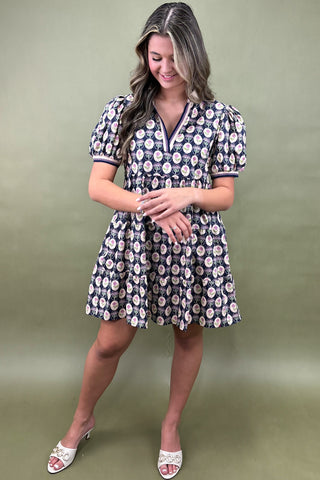 Bloom Into Fall Collared Mini Dress