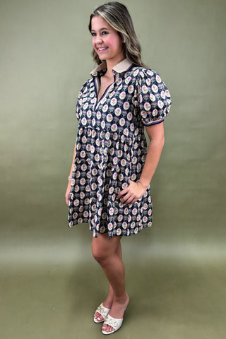 Bloom Into Fall Collared Mini Dress