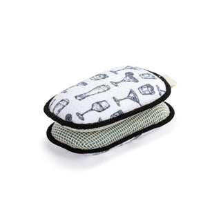 sponge patterned top and textured bottom on a white background