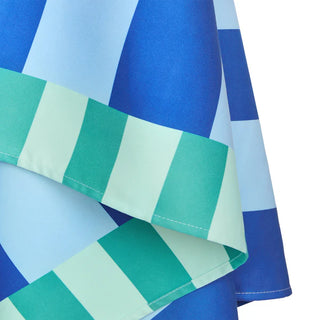 Close-up of a blue and green checkered fabric