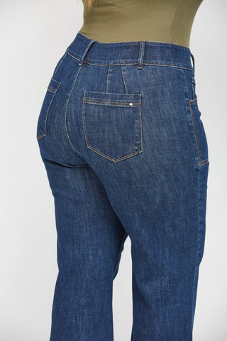 Blue jeans on a white background