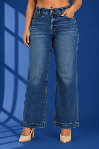 PLUS Rachel HR Ankle Straight Welt Pocket Jeans