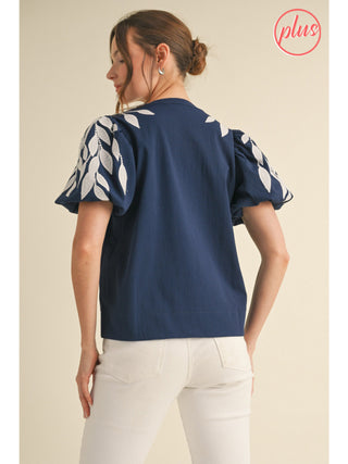 PLUS Simply Elegant Embroidered Top