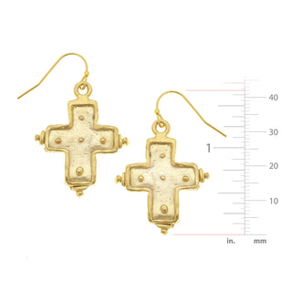 Susan Shaw Jerusalem Cross Earrings