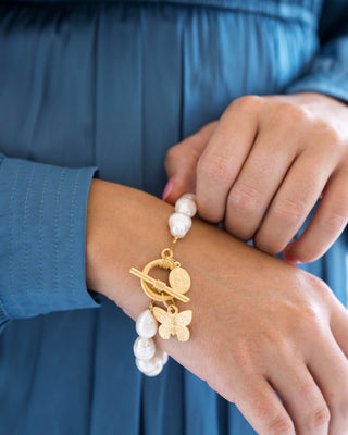 Susan Shaw Butterfly Pearl Bracelet