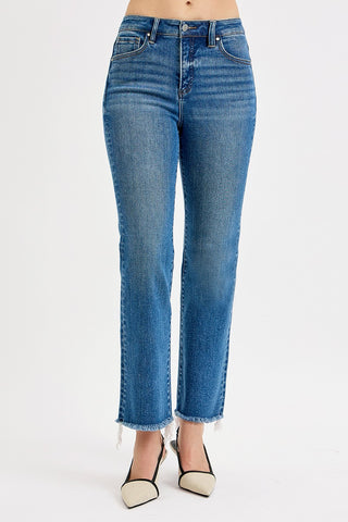 Blue jeans on a white background