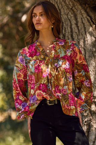 PLUS Sunset Botanica Floral Top