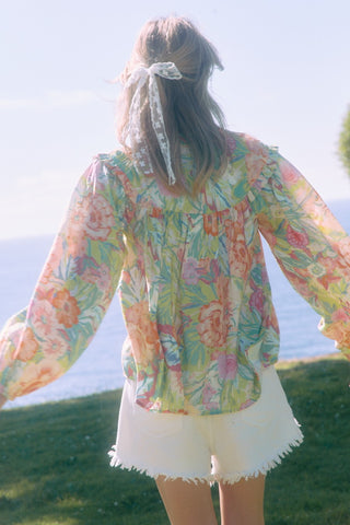 PLUS Pastel Meadow Floral Top