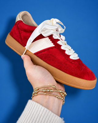 The Cherry Pop Suede Sneaker