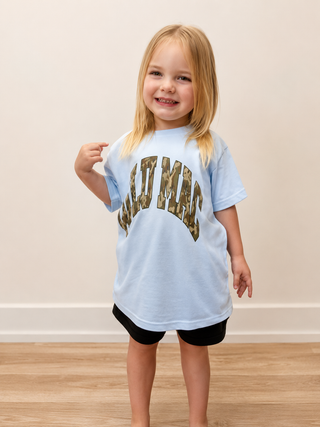 Lulu Mac Youth Mossy Oaks Light Blue Camo Top
