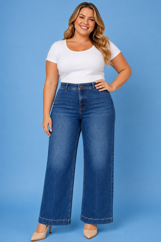 PLUS Rachel HR Ankle Straight Welt Pocket Jeans