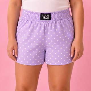 Lulu Mac Youth Lilac Dot Boxer Shorts