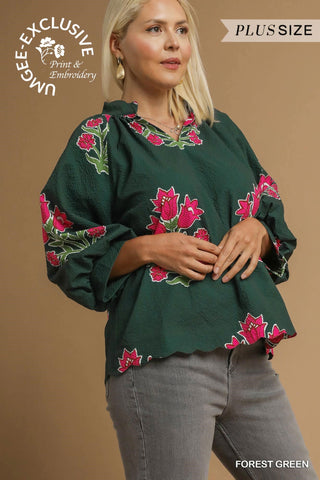 PLUS Glowing Garden Floral Top