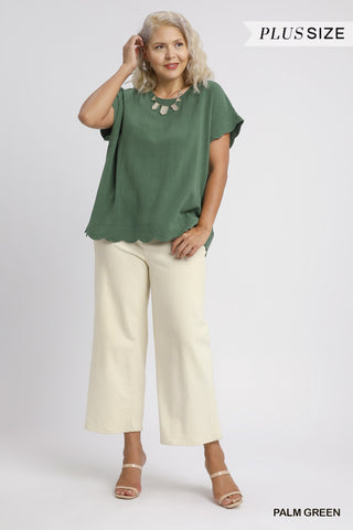PLUS Evergreen Ease Scalloped Trim Top