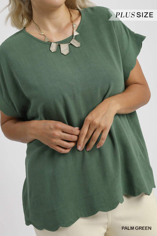PLUS Evergreen Ease Scalloped Trim Top