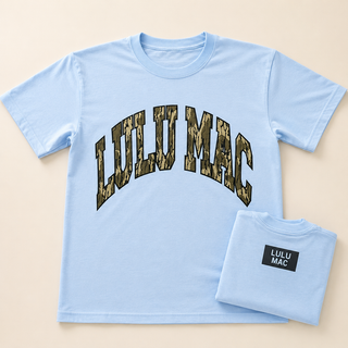 Lulu Mac Youth Mossy Oaks Light Blue Camo Top