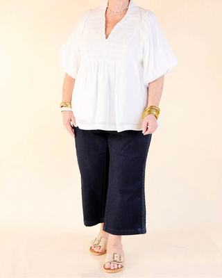 PLUS Pinch of Sugar Puff Sleeve Top