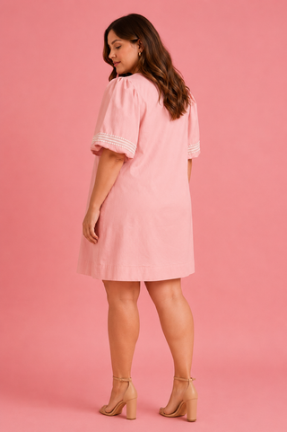 plus pink dress
