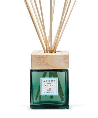 Acqua dell'Elba 6.8 oz reed diffuser made in Italy, available in multiple scents including Capo ai Pini, Mare, and Giardino degli Aranci for luxurious home fragrance.