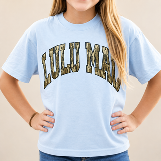 Lulu Mac Youth Mossy Oaks Light Blue Camo Top