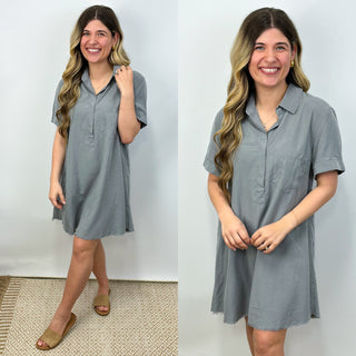 Fresh Flowers Denim Dress