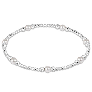 Pearl bracelet on a white background