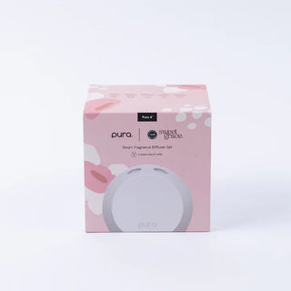 Pura sweet grace smart fragrance diffuser set packaging on a white background