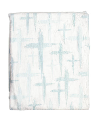 Royal Standard Cross Throw Blanket available in Gold and Blue. 