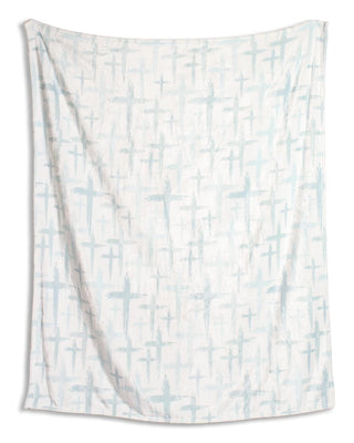 Royal Standard Cross Throw Blanket available in Gold and Blue. 