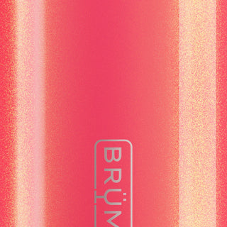 Gradient pink and red background with 'BRÜl' logo