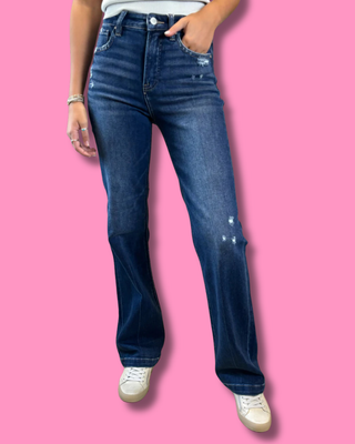 The Maddie High Rise Straight Jeans