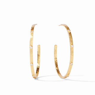 Julie Vos Crescent Stone Hoop Earring *More Sizes*