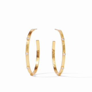Julie Vos Crescent Stone Hoop Earring *More Sizes*