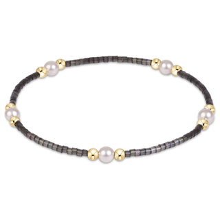Shop the Hope Purpose Pearl Moonlight Bracelet by enewton, featuring delicate gray beads, white pearl accents, and gold details for timeless everyday style.