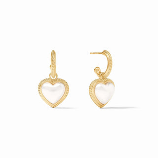 Julie Vos Heart Hoop & Charm Earring