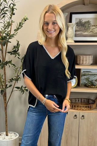 Not Your Basic V-Neck Top *More Colors*