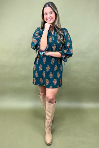 Autumn Hues Collared Mini Dress