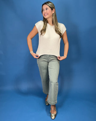 City Stroll Ribbed Sleeveless Knit Top *More Colors*
