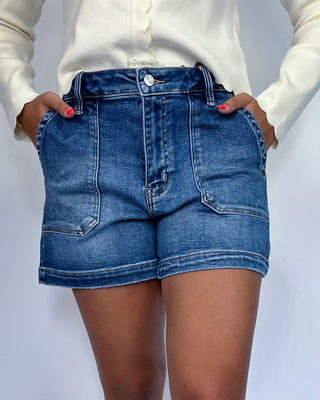 The Jenny HR Stitched Pocket Jean Shorts