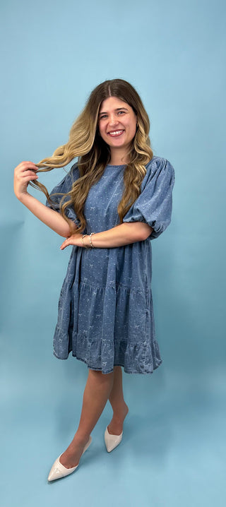 Glitz and Glam Denim Dress