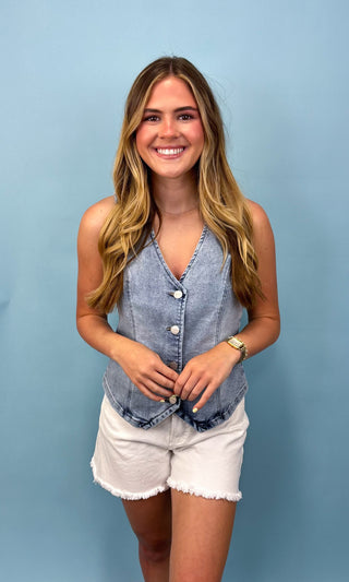 Sunny Spritz Denim Vest