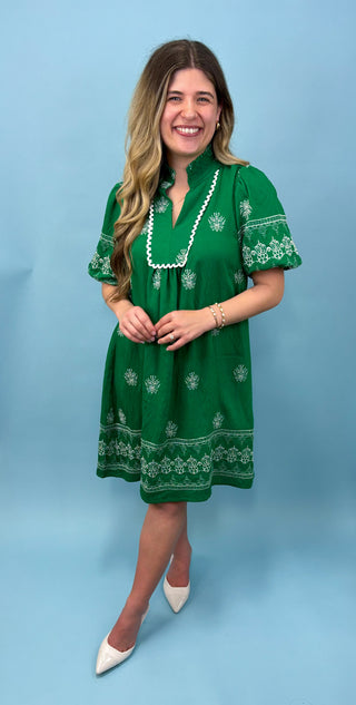 Fresh Market Embroidered Shift Dress