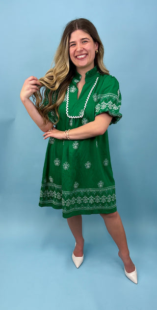 Fresh Market Embroidered Shift Dress