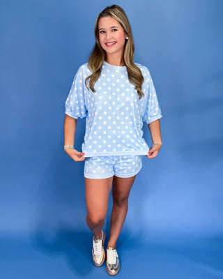 Sky High Polka Dot Lounge Shorts Set
