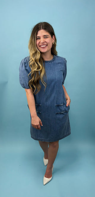 Always Classic Denim Shift Dress