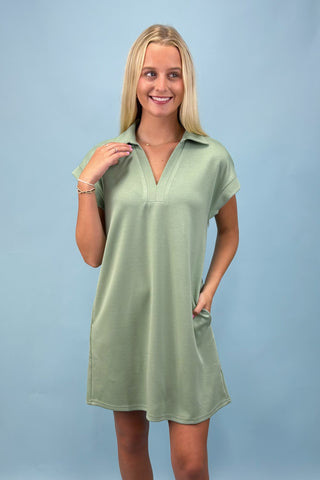 Daily Stroll Collared Mini Dress